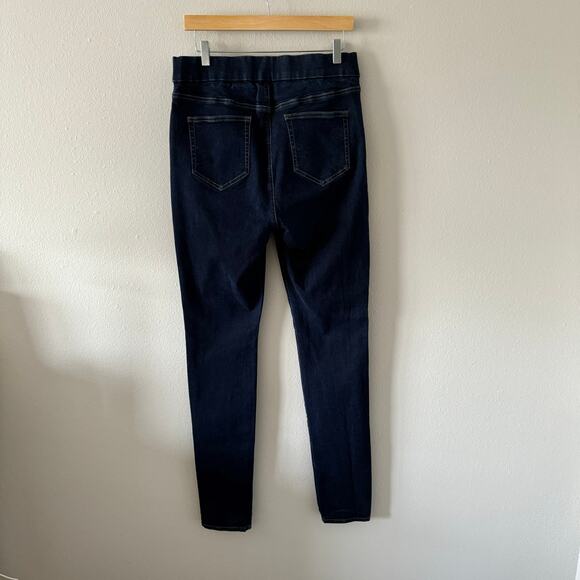 Land's End Mid Rise Curvy Pull On Skinny Stretch Jeans Jeggings Dark Wash Sz 14 - Picture 7 of 10